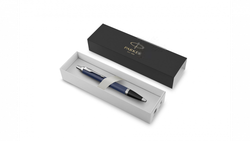 Шариковая ручка Parker IM Metal Matte Blue CT, стержень: M, цвет чернил: blue, в подарочной упаковке.