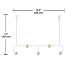 Вешалка для одежды подвесная estique, белая/натуральное дерево