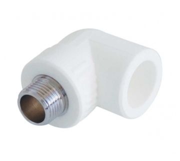 Угольник комбинированный Kalde 25х3/4" НР с наружной резьбой полипропиленовый 3222-emo-250c00