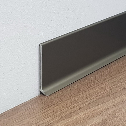 Плинтус алюминиевый анодированный 60 мм х 10 х 2,95 м. Бронза