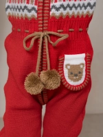 Вязаный комбинезон для новорожденных и малышей на молнии