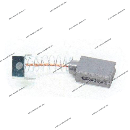 Электроугольная щетка 5х8х11 Проточка с 2-х сторон,пружина,квадр.пятак-уши (для Интерскол МП-65Э)