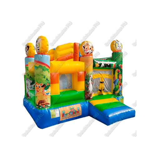 Детский надувной батут "Попугайчики", размер 3,5*3*2,7 м