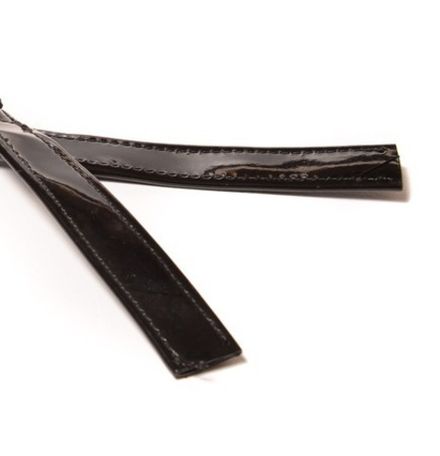 Ручки сумочные круглые узкие 75см, чёрный лаковый [4001-2]