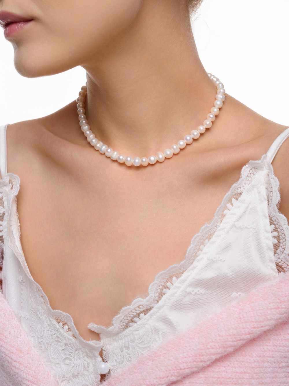 Чокер "Round" из жемчуга Silver