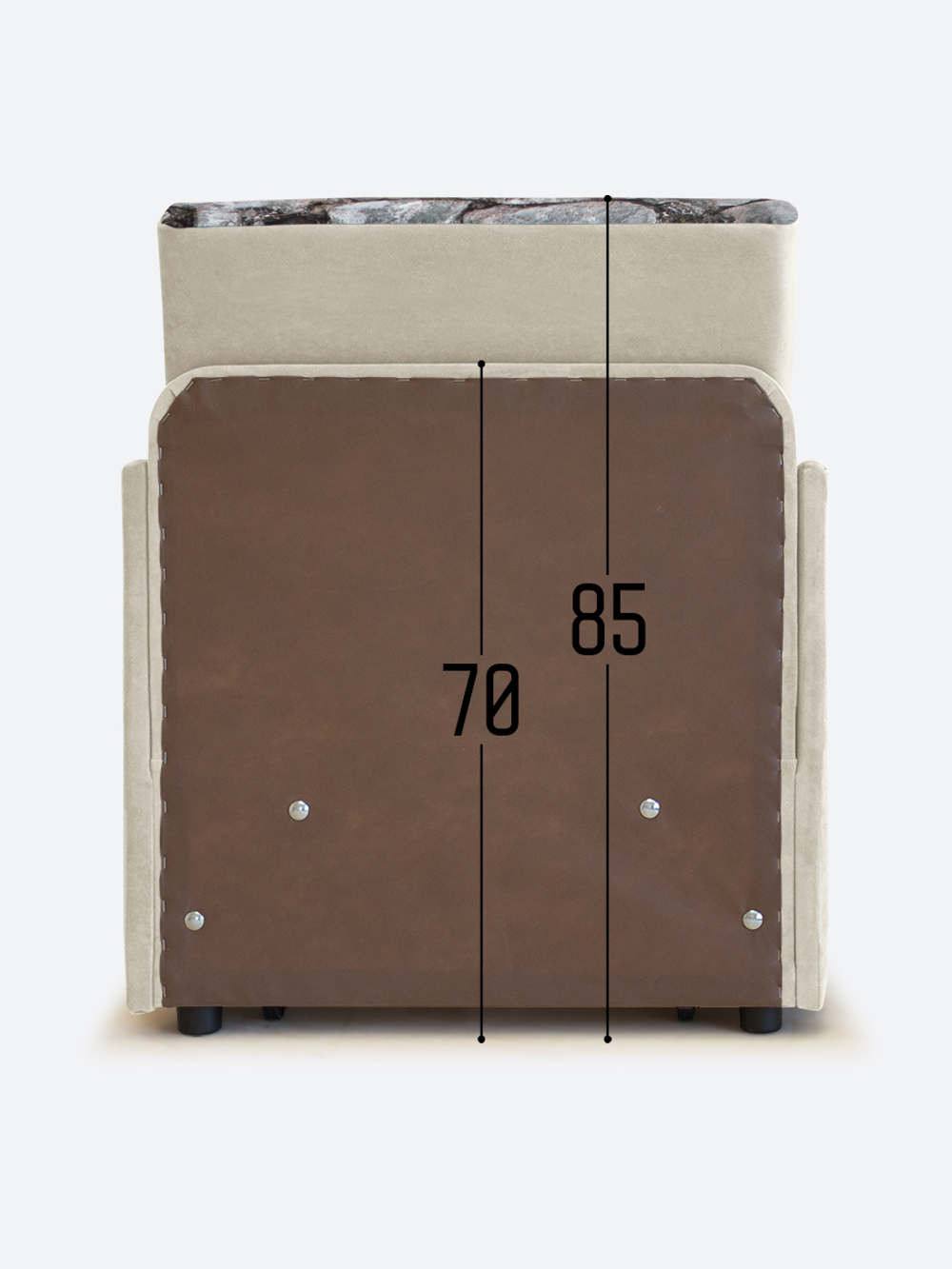 Кресло-кровать "Миник" с подлокотниками, купон Тигр