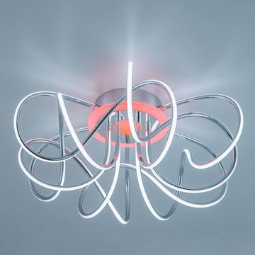 Люстра потолочная светодиодная CL229A161E RGB хром Джемини Смарт Citilux