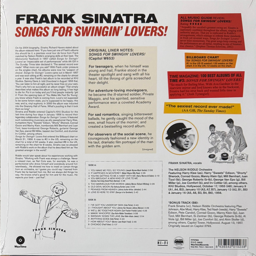 Frank Sinatra ‎– Songs For Swingin' Lovers! (Испания 2012г.)