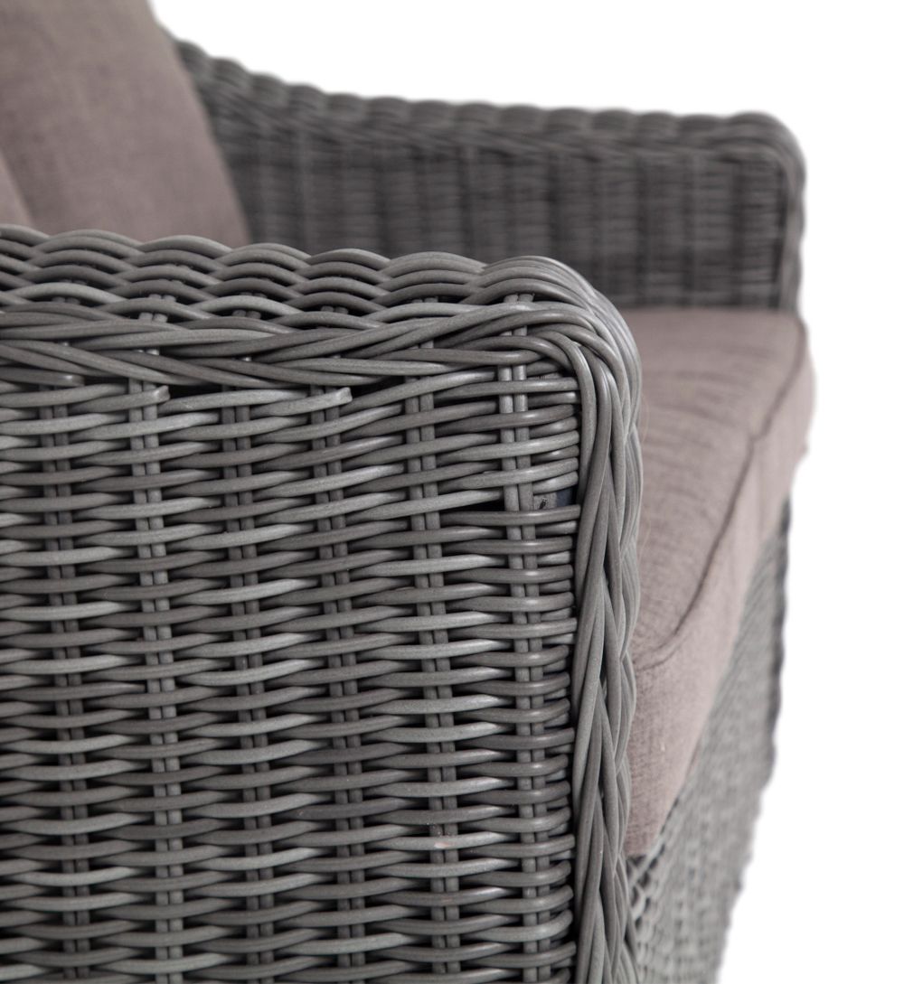 "Кон Панна" диван из искусственного ротанга двухместный, цвет графит