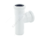 Тройник PP-H бесшумный белый RAUPIANO PLUS Дн 40х40х45гр б/нап в/к Rehau 11231041002