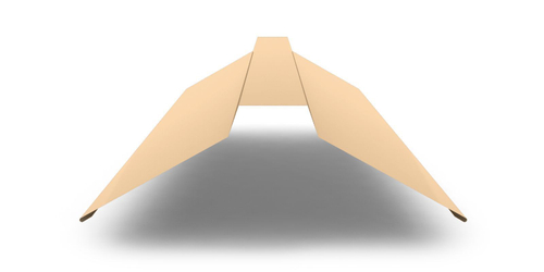 Планка конька плоского с покрытием Полиэстер 0,45мм, цвет RAL 1014 2м