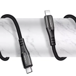 Кабель 2m Type-C/Lightning CA-7081 тканевый black