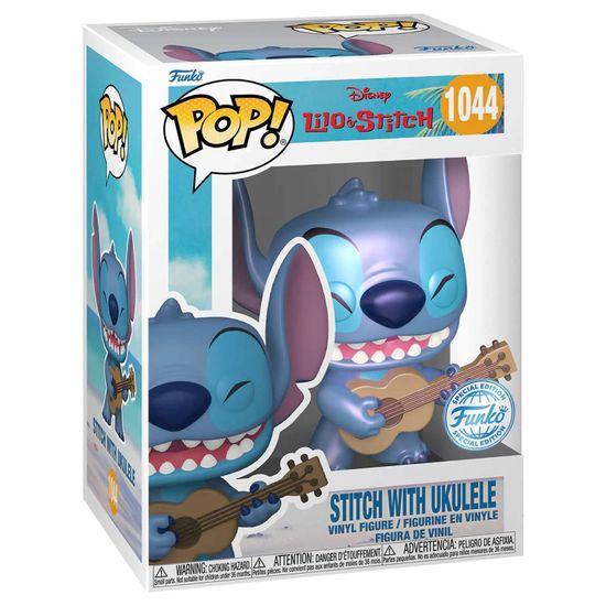 Фигурка Funko POP! Disney Lilo & Stitch Stitch w/Ukulele (PRL) (Exc) (1044) 82880 (10013160/140125/5015748/2, ВЬЕТНАМ)
