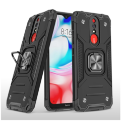 Противоударный чехол Strong Armour Case с кольцом для Xiaomi Redmi 8, 8A (Черный)