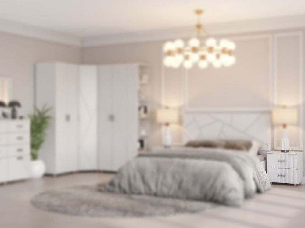 Тумба прикроватная с 2 ящиками МС "Сандра" (Белый лофт)