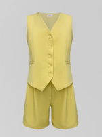 Костюм As`Kins 155 однотонный из жилетки и шорт бермудов на резинке