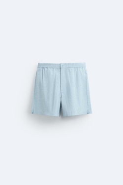 ZARA ПЛАВКИ ТЕКСТУРИРОВАННЫЕ, НЕБЕСНО-ГОЛУБОЙ