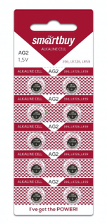 Элемент питания Smartbuy AG2 ВL/10 (комплект 10 шт)