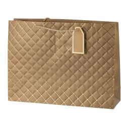 GAEM Пакет подарочный L (бумага 210г/м2, блок 12шт), L41 W12 H32 см, 6в.