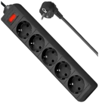 Фильтр питания 5-розеток 5-метров 10А DEFENDER черный