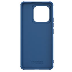 Усиленный двухкомпонентный чехол синего цвета от Nillkin для Xiaomi 14T, серия Super Frosted Shield Pro