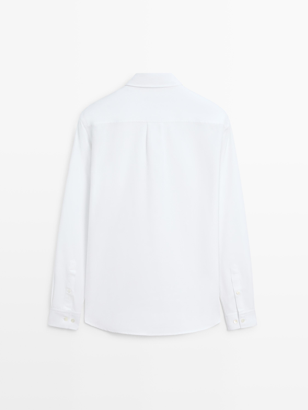 Massimo Dutti Рубашка Оксфорд из 100% хлопка, белый