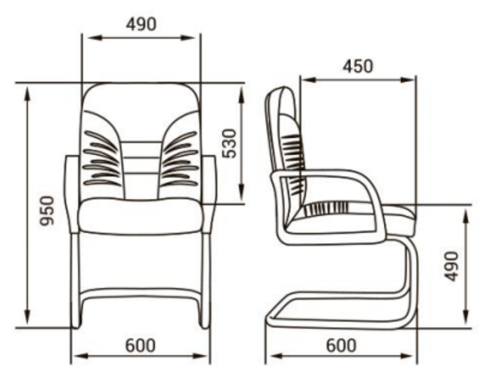 Кресло для руководителя ТАНГО СТАНДАРТ КОРОТКИЙ КОНФ