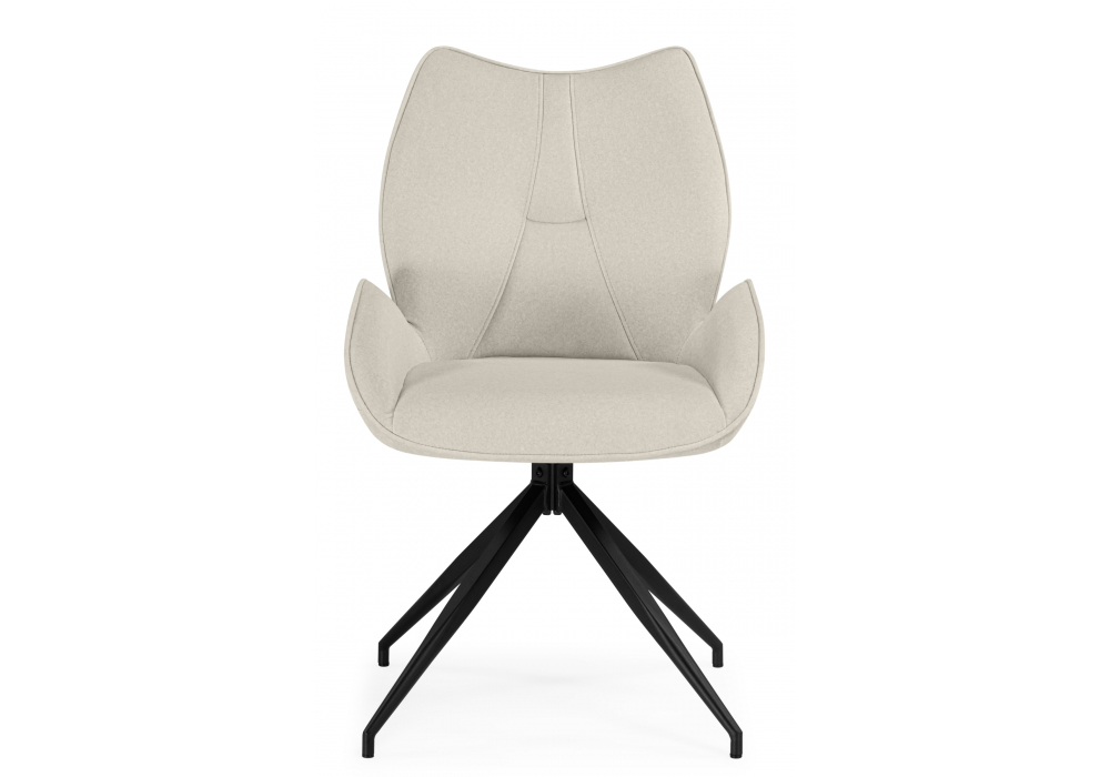 Стул на металлокаркасе Woodville Miranda 360 крутящийся beige, black, ножки черные