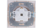 Розетка 1-местная РСб10-3-КБ с заземлением с крышкой 16А КВАРТА белый IEK