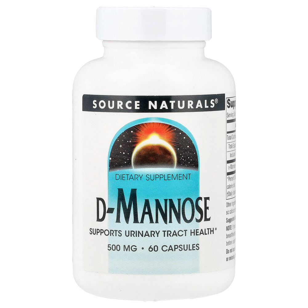 Source Naturals, D-манноза, 60 капсул