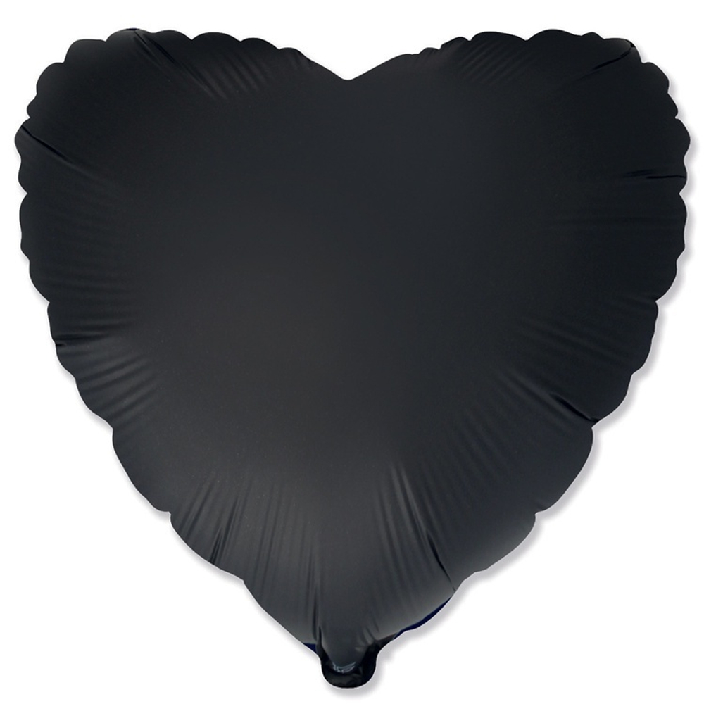 Сердце 18" Черный Сатин Fm