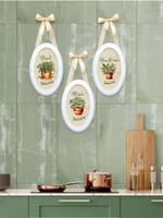 Панно на стену для интерьера в овальной раме набор 3 шт "Прованс" 28,5*18,5 см