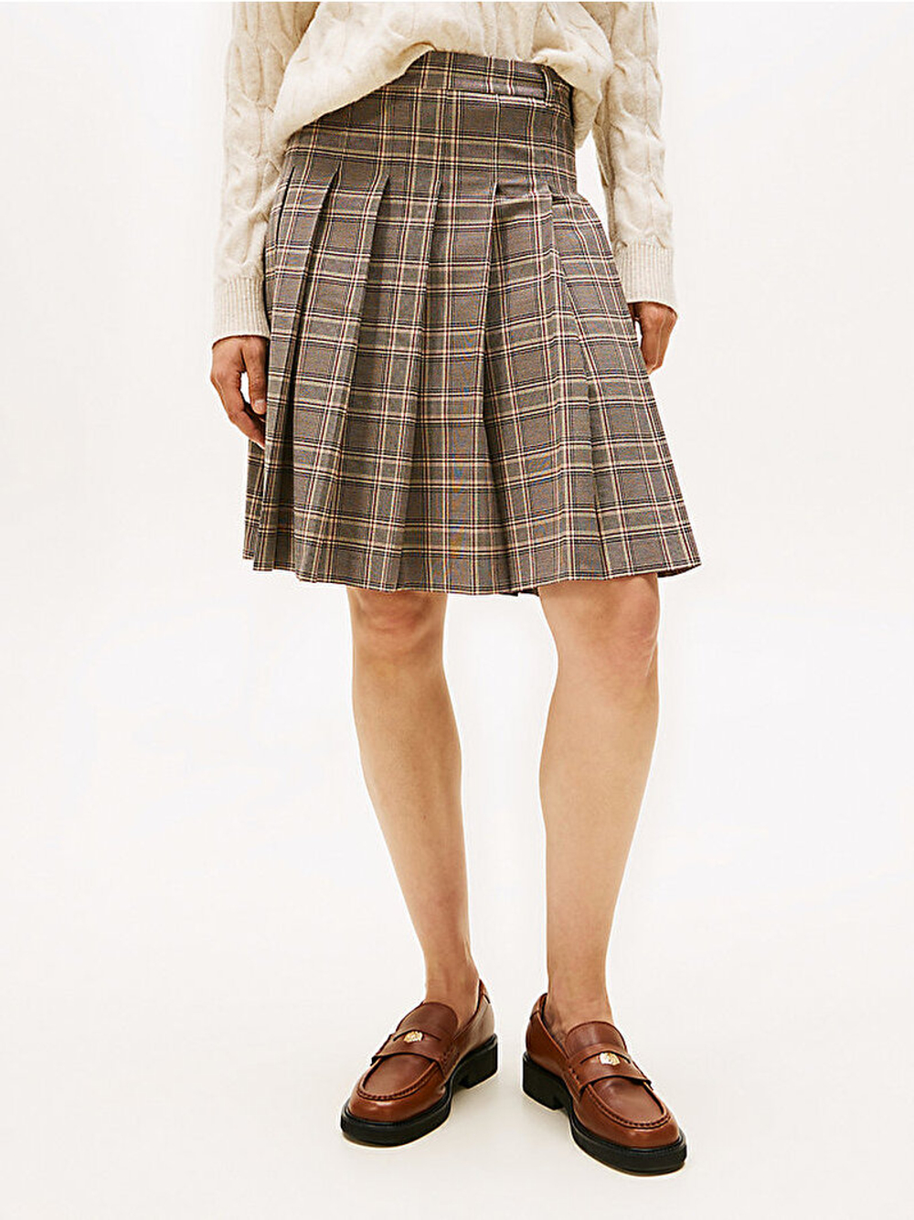 Женская плиссированная юбка Core Check - TOMMY HILFIGER
