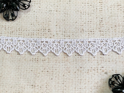 Кружево плетеное, ш. 1,8 см, белый