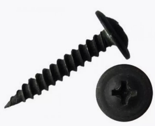 Саморез 4,2х32 с пресшайбой на подкрылки черный (уп100шт)