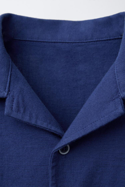 ZARA РУБАШКА С ВЫШИВКОЙ, СИНИЙ