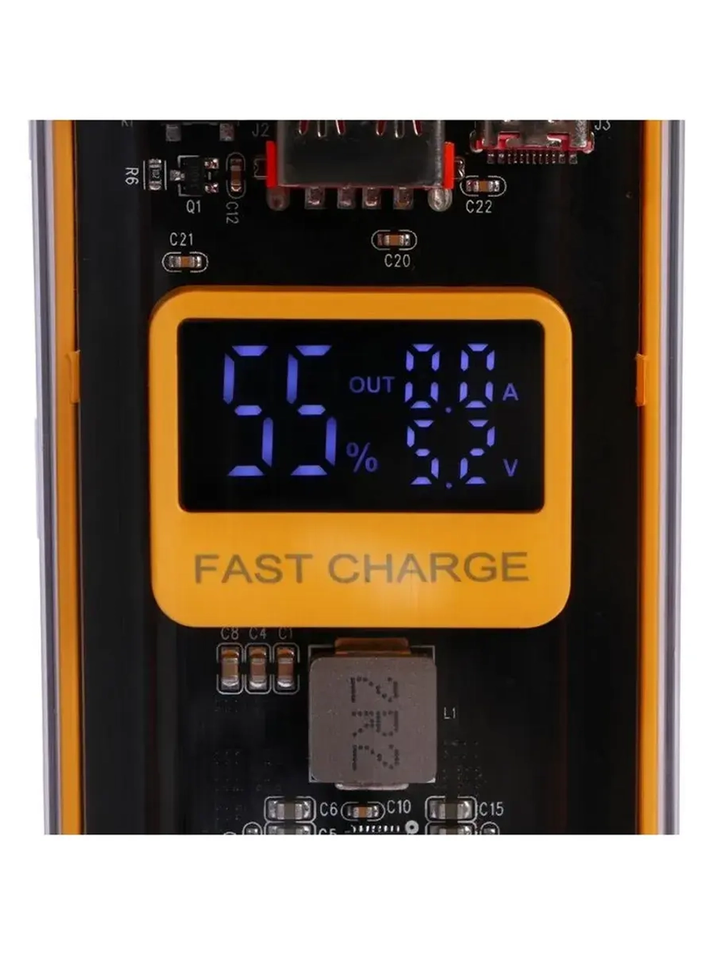 Внешний портативный аккумулятор CRR-30, 10000 мАч, 2USB, 3 А