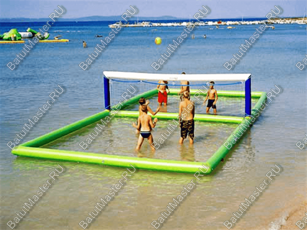 Водный надувной аттракцион «Футбольное, волейбольное поле на воде» 11,5×5,5×2 м