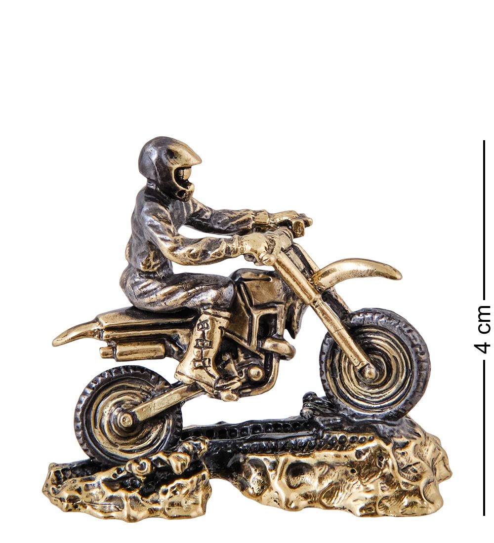 Народные промыслы AM-3924 Фигурка «Мотоциклист Питбайк кросс» (латунь)