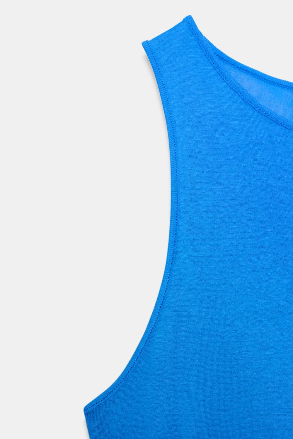 ZARA ФУТБОЛКА SUPIMA® БЕЗ РУКАВОВ, СИНИЙ ЭЛЕКТРИК
