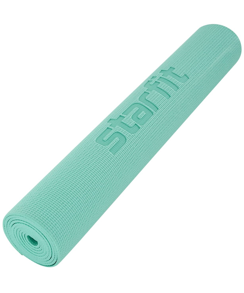 Коврик для йоги и фитнеса FM-101, PVC, 173x61x0,4 см, мятный