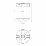 Бункер 5000л усиленный Политим 5000 л.(1800x1800x2400см;красный) - арт.560764