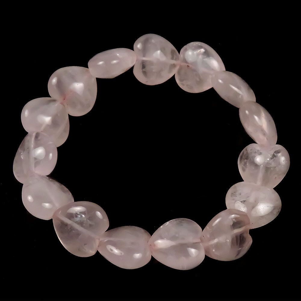Браслет "Сердце 10" розовый кварц