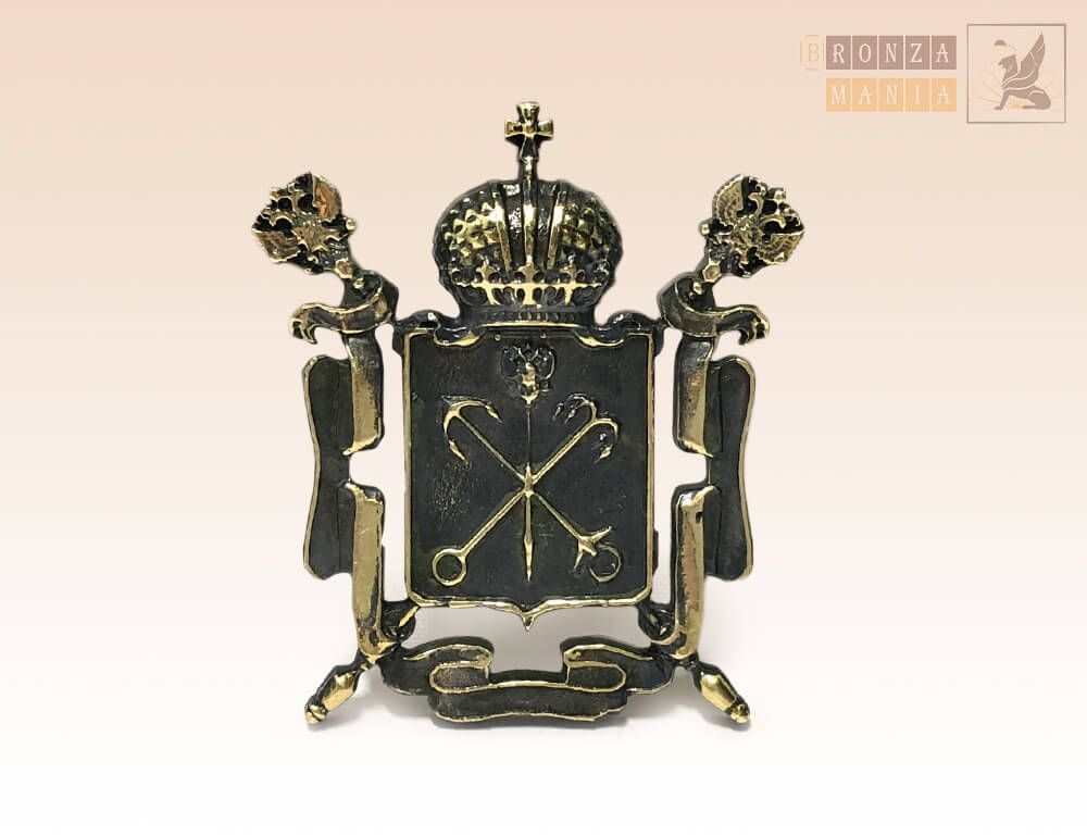 накладка Герб Санкт Петербурга 3,5х3,5 см