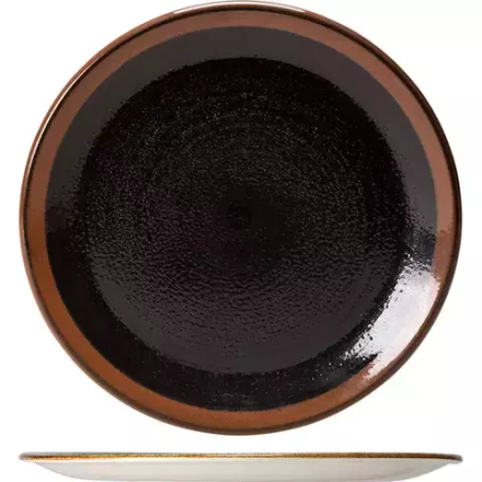 Тарелка «Кото» мелкая фарфор D=150,H=13мм черный,коричнев