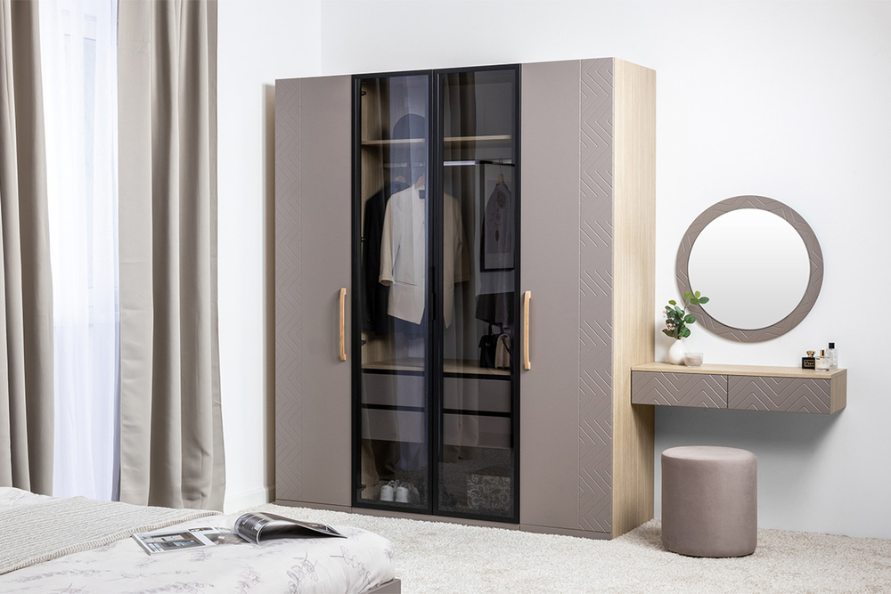 Шкаф-витрина 16.395, Плэйн, Веллюто Капучино