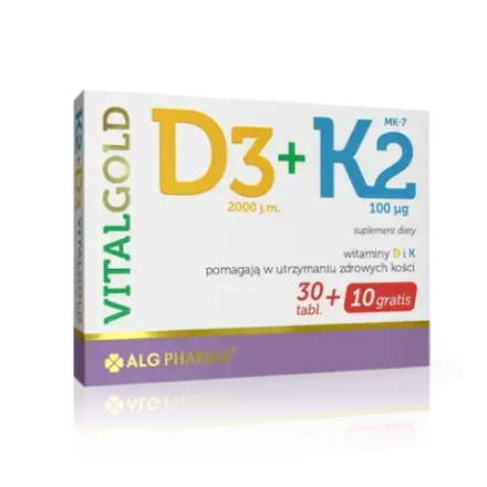 Alg Pharma D3 + K2 VitalGold - 40 таблеток в пленочной оболочке