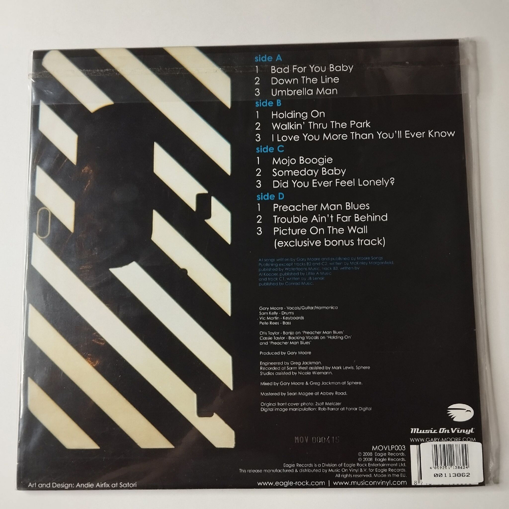 Винтажная виниловая пластинка LP Gary Moore Bad For You Baby (EU 2017) (Blue Vinyl)