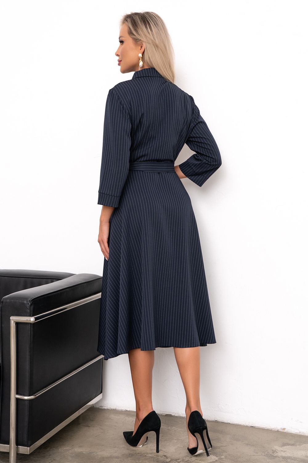 Платье Марта (синий/полоска) Р11-1189 Nikol (Акция)