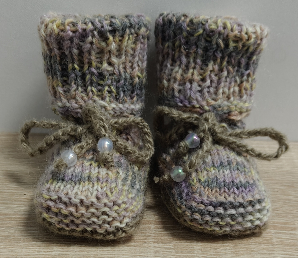 Пинетки детские бесшовные для новорожденных от 0 до 6-ти месяцев. Ручная работа